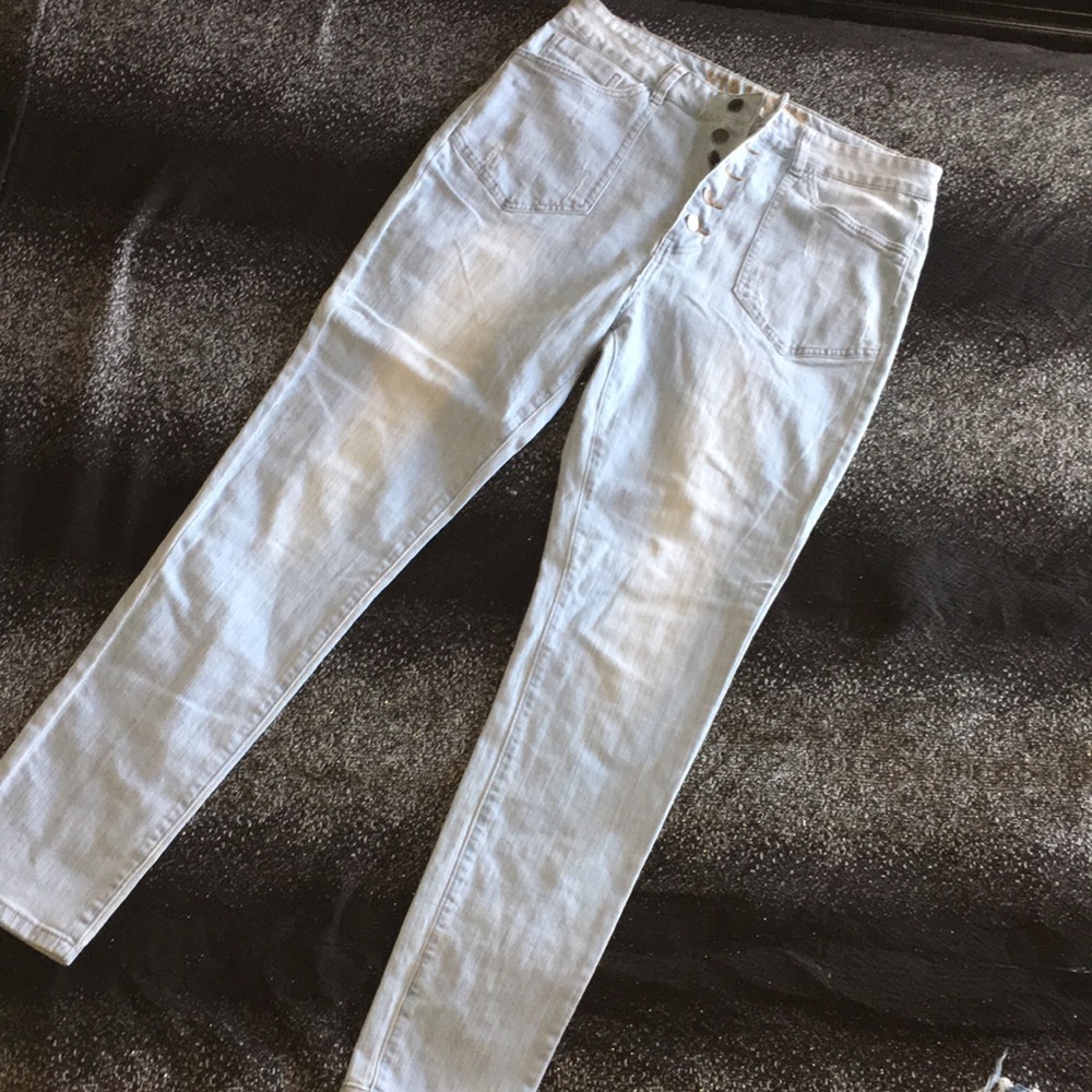 High waisted denim pants
